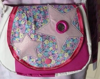 small canvas and fabric Messenger bag