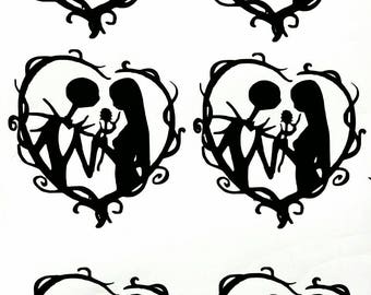 Jack and sally decal | Etsy