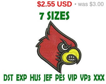 Sale 15% Louisville Cardinals logo embroidery design - Instant Download machine embroidery pattern