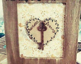 Personalised wedding/engagement photo frame