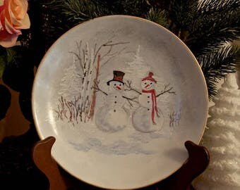 Snowman cookie plate | Etsy