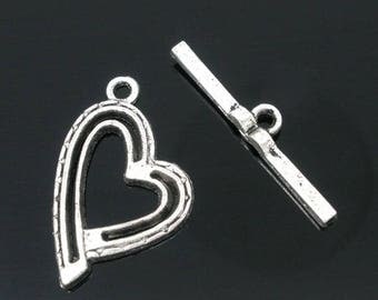 heart shaped toggle clasp