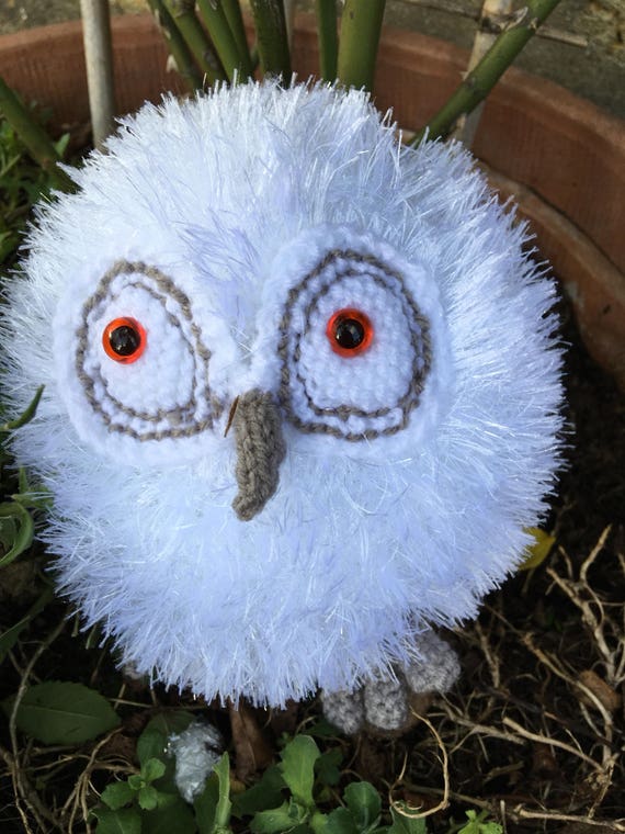 Glittery handmade owls plushie soft toy