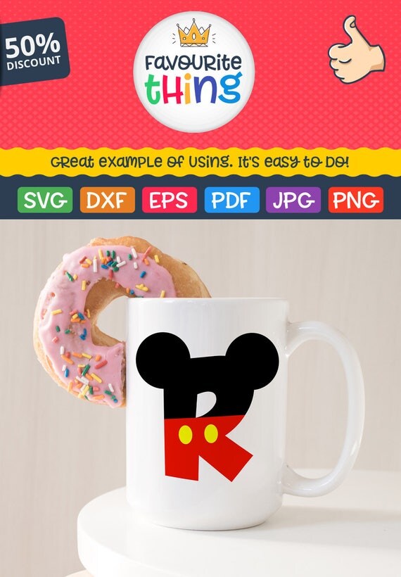 Download MICKEY FONT Svg Letters with Mickey Mouse Ears Svg Disney ...