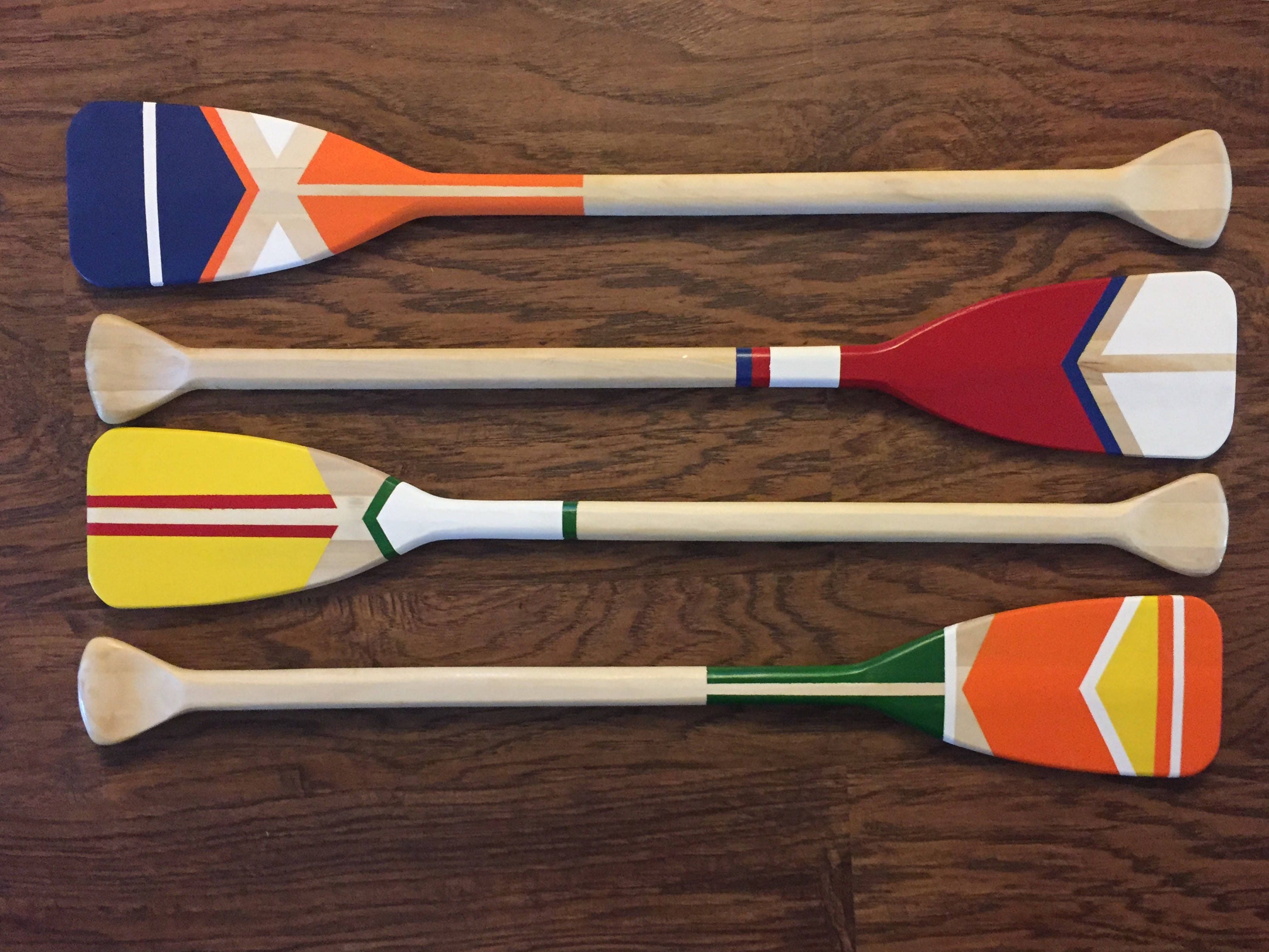 Custom painted paddles