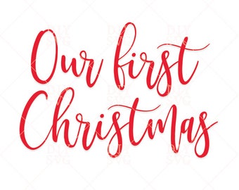 Our first christmas svg | Etsy