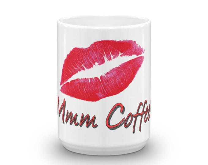 Mmm Coffee, Lipstick Coffee Mugs for Coffee Lovers, Lips coffee cup Gifts for Teachers, Mom, Friend, Grandma, Girls, Women, Coffee Shop