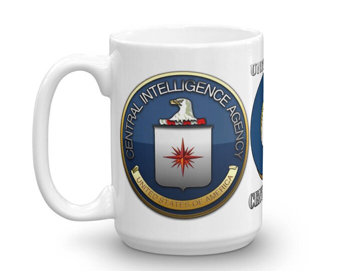 CIA Mug, US Government Mug, Central, Intelligence, Agency Mug, Spy Mug, Spook Mug, Ghost Mug, Burned, Agent, Ops, Field Agent, CIA Gift