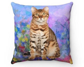 bengal cat pillow