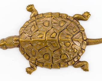 45mm Antique Brass Turtle #1623A