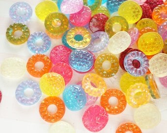 Assorted 14 pcs Holographic Colorful Candy Cabochon (16mm-18mm) CD690