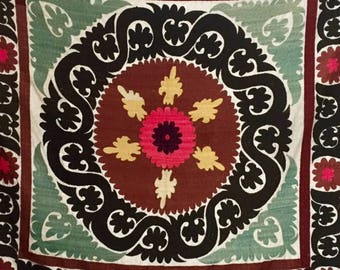 vintage suzani wall hanging from Uzbekistan