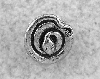 Green Girl Studios Pewter Snake Button