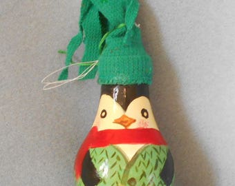 Mr. Green Penquin Recycled Light bulb Ornament