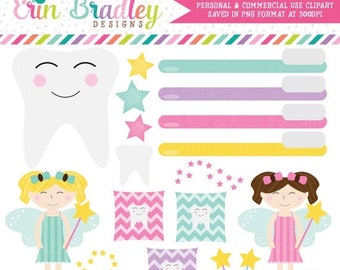 80% OFF SALE Tooth Fairy Clipart Instant Download Personal & Commercial Use Clip Art Graphics