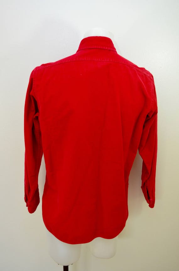 Vintage WOOLRICH Red Chamois Shirt long sleeve made in USA