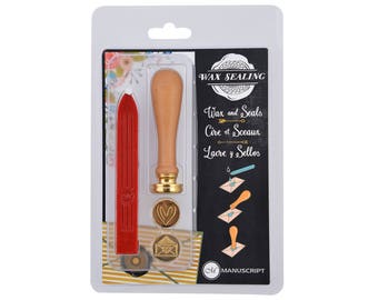 Wax Seal Stamp and Wax Set - Hearts