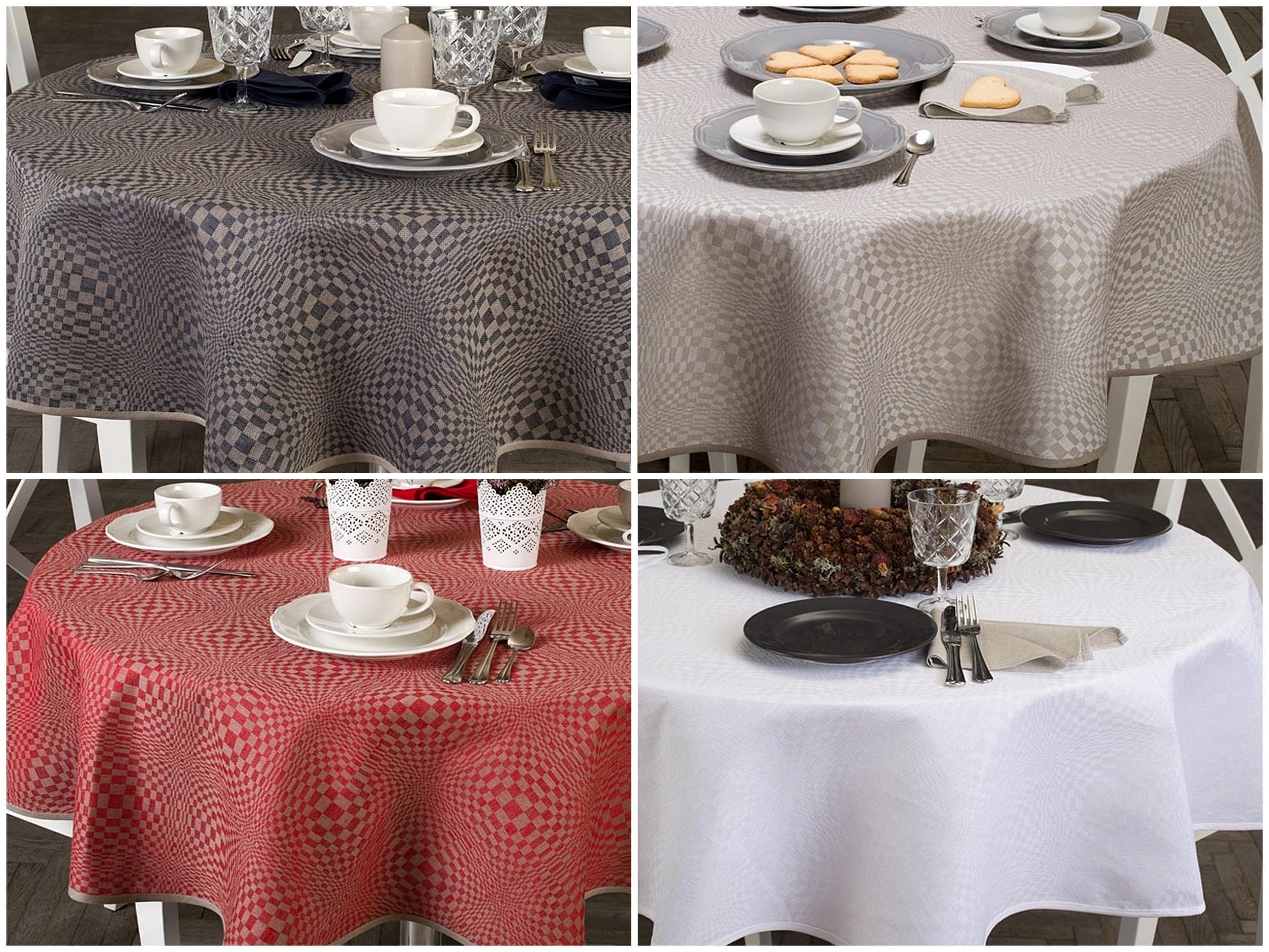 Oval Linen Tablecloth Round Linen Table Cloth White Oval