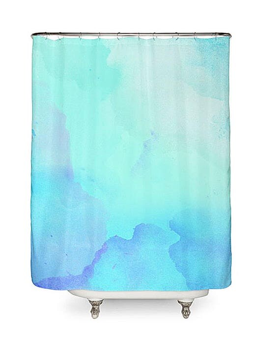 Items similar to Shower Curtain, Watercolor Bath Decor, art shower
