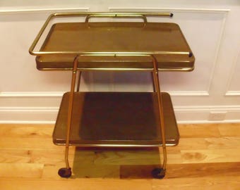 Vintage 1950's/1960's Cosco 2 Tiered Rolling Cart w/Extendable Top