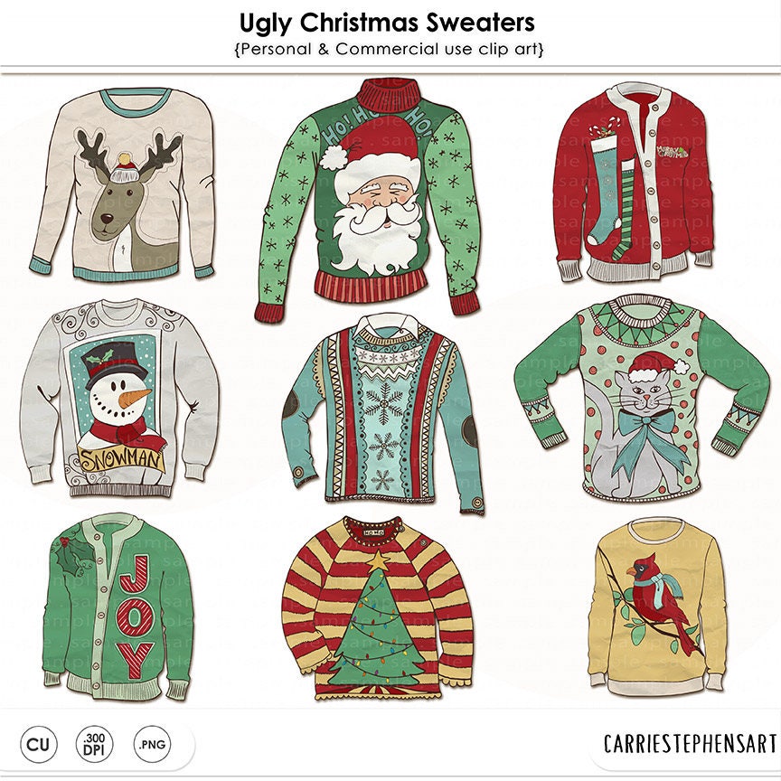 Ugly Sweater ClipArt Christmas ClipArt Funny Christmas Shirt