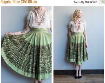 20% Off Sale // 1950s Skirt // Londy of Mexico Circle Skirt // vintage 50s Mexican Skirt