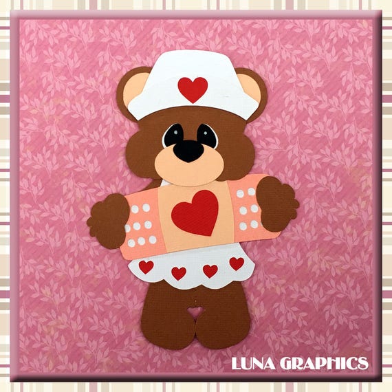 Nurse Bear Embellishments Paper Piecing Card Making And