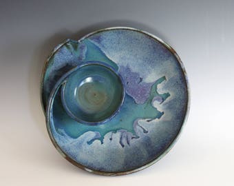 Chip and Dip, handmade ceramic dish, ceramics and pottery, pottery bowl, handthrown stoneware