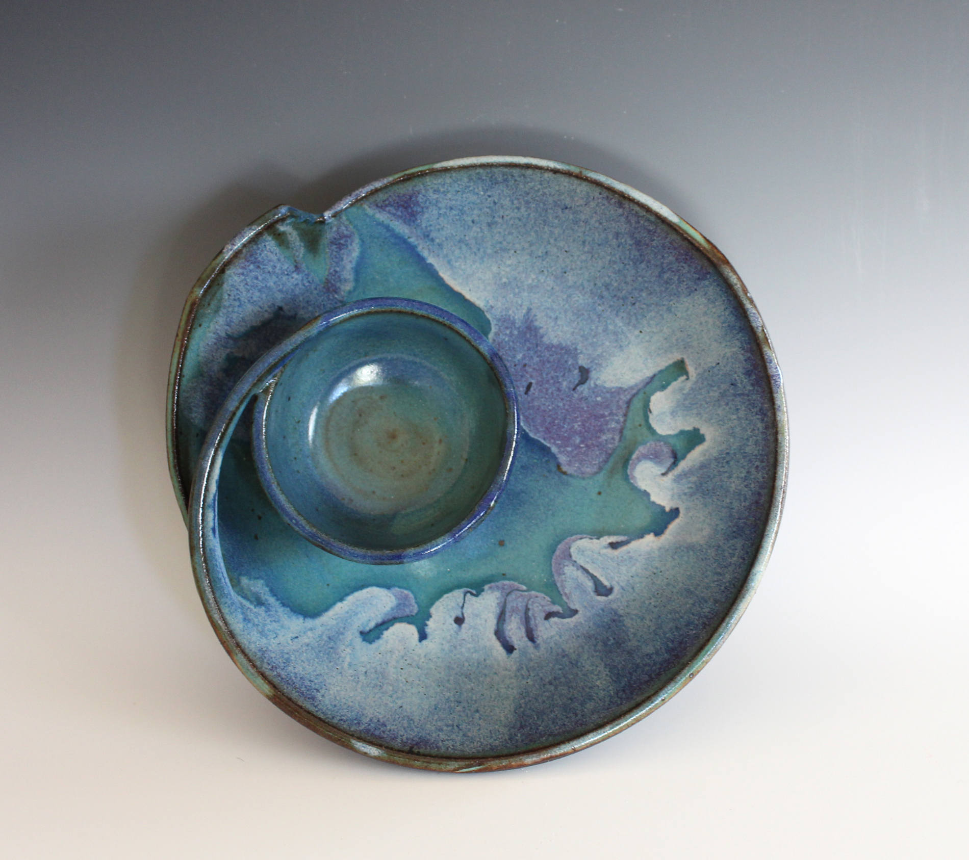 Chip and Dip handmade ceramic dish ceramics and pottery
