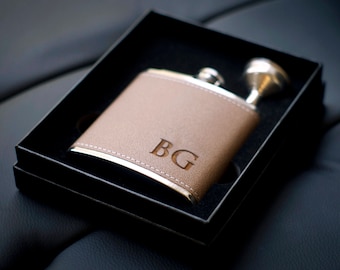 Groomsmen Gift, Engraved Flask, Groomsmen Flask, Personalized Leather Flask- Mens Gift, Be my Groomsman, Groomsman Gift Flask, Gifts for Him