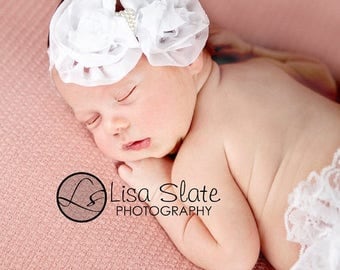 12% off Baby headband, newborn headband, adult headband, child headband and photography prop The single sprinkled- Ruffle Bow headband