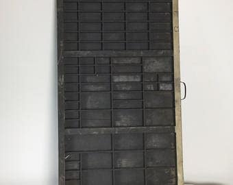 Vintage Industrial Printer's Drawer Display / Tray with Handle