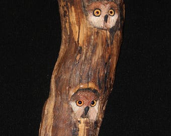 Wood Bird Carving - OOAK - Hand Carved and Sculpted