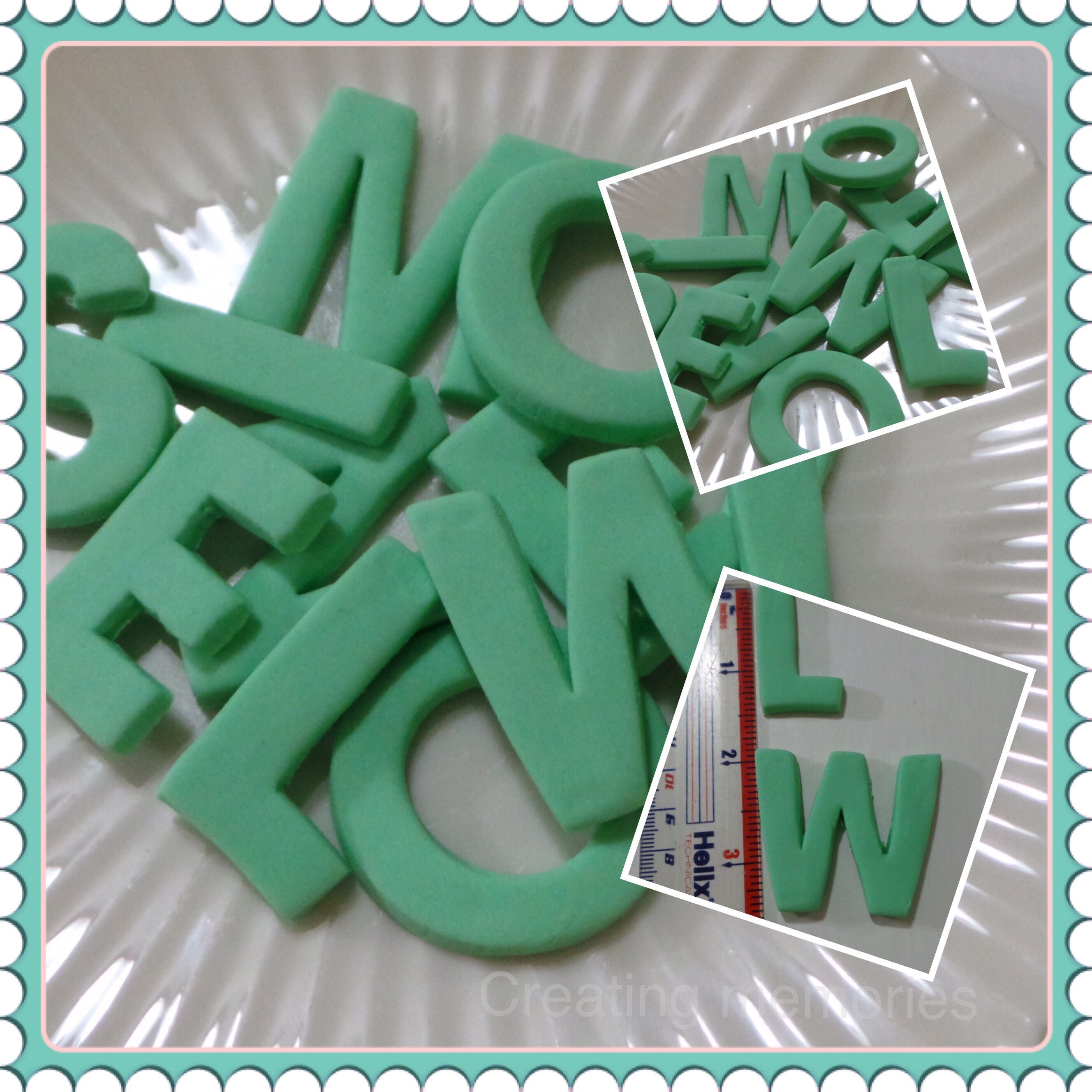 Edible Fondant LETTERS decorations for your Cake Cupcakes