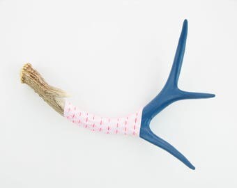 Painted Antler - MEDIUM - Blue, Lavender, Pink & Violet Pattern - Home Decor