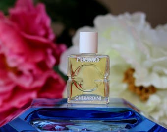 Vintage 1990s Perfume for man "L'Uomo" by Gherardini Eau de Toilette 5ml Splash Mini Travel size Bottle Collectible