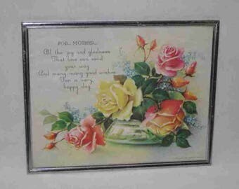 Neat Vintage 8" X 10" Pru-Les-Co Mother Verse Print