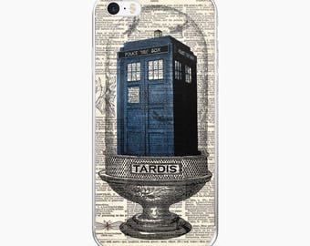 TARDIS Terrarium Phone Case, iPhone 7, 7 Plus Case, Antique Dictionary Page Dr Who Art Print, Doctor Who iPhone 6s 6 plus 5/ 5s/ SE Cover