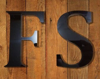 Black wall letters | Etsy