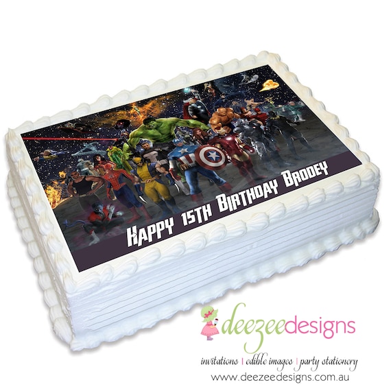 Avengers A4 Edible Icing Cake Topper Il_570xn