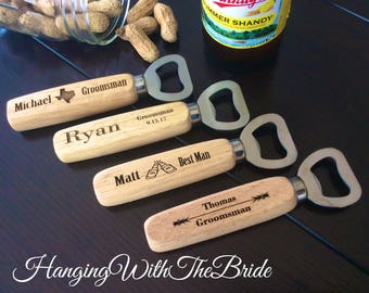 Bottle Opener, Personalized Bottle Opener, Groomsmen Gift, Wedding Gift, Engraved Wood opener, Custom Bottle Opener, Christmas gifts
