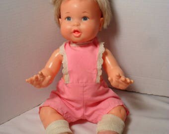 Vintage 1973 Ideal Toys Rub a Dub Baby Children's Toy Doll