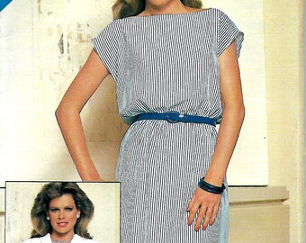 See & Sew 5154 Misses Dolman Sleeve Jacket And Bateau Neck Dress Pattern, Size 8-12, UNCUT