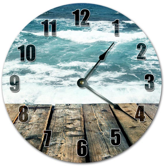 10.5 DECK To The SEA Clock Living Room Clock Large