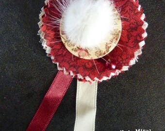 Brooch textile and wood - MAKADIA collection
