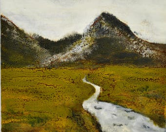 Original Encaustic Painting - "Fairy Pools" No. 1