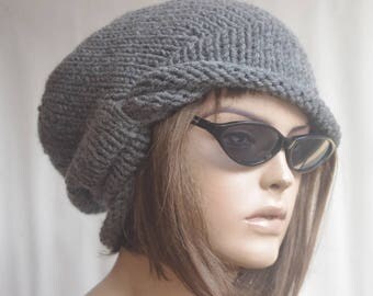 Womens Hats chemo hat winter hat Gift for her Cap Beanie Gray woman hats Womens Cancer Headwear Pussyhat project
