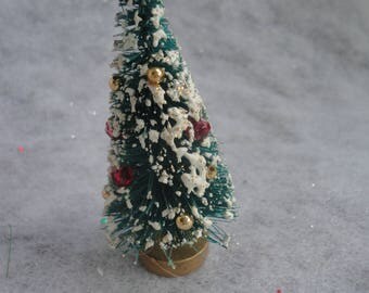 Vintage Small Bottle Brush Christmas Tree, Miniature Bottle Brush Christmas Tree, Small Bottle Brush Tree, Christmas Tree, Christmas Decor