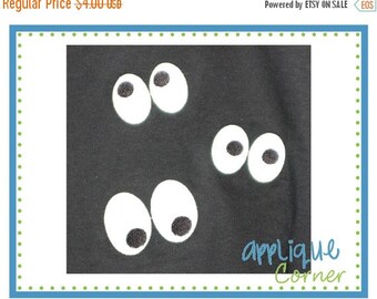 40% OFF 735 Halloween Eyes in the Dark applique digital design for embroidery machine by Applique Corner