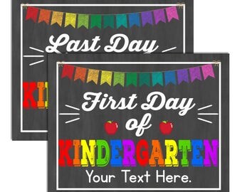 First Day of Kindergarten Sign, INSTANT DOWNLOAD and EDITABLE